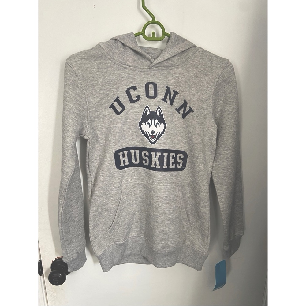 BRAND NEW 🆕 UCONN Huskies Grey Hoodie - Size: Youth M (10/12)